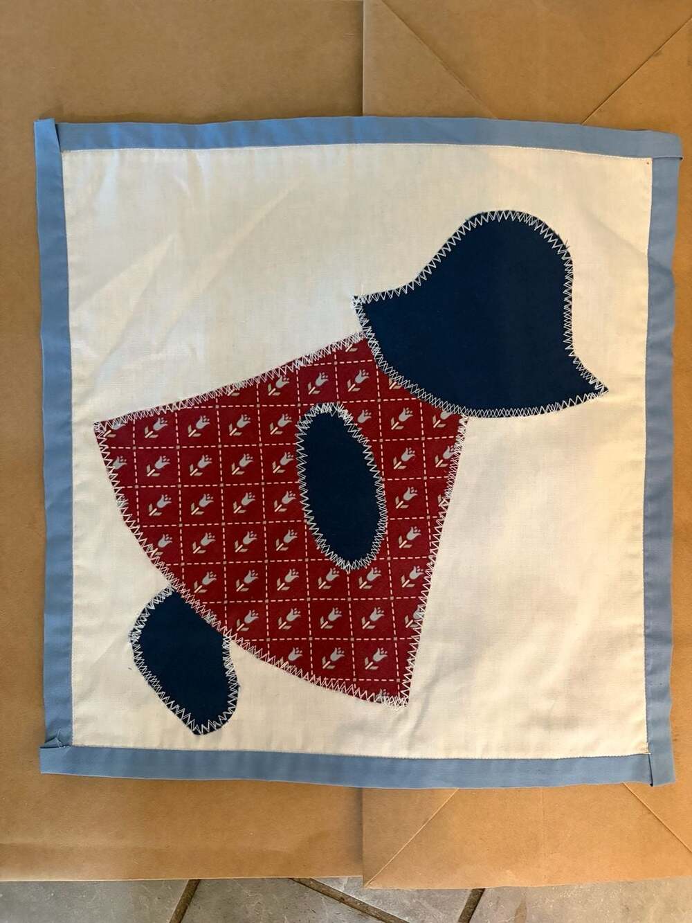 Sunbonnet Sue Quilt Block Vintage Handmade